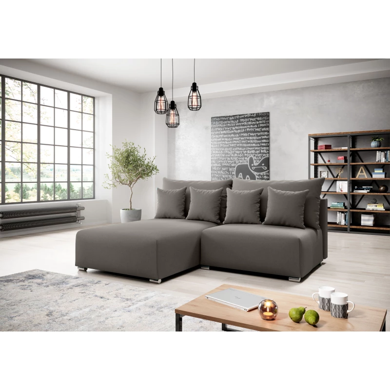 Malá sedací souprava ROSIANA - tmavě šedá, levý roh