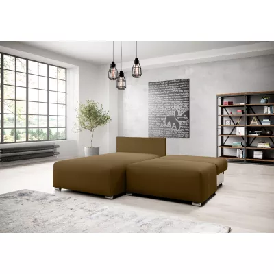 Malá sedací souprava ROSIANA - tmavě hnědá, levý roh