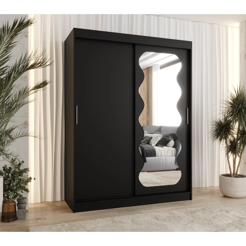 Šatní skříň 150 cm ROZANA - černá