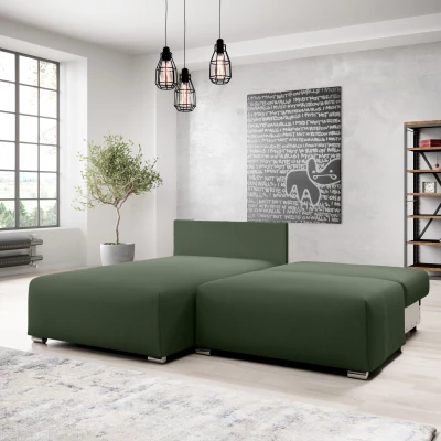 Malá sedací souprava ROSIANA - zelená, levý roh