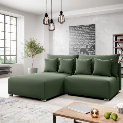 Malá sedací souprava ROSIANA - zelená, levý roh