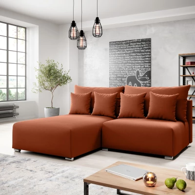 Malá sedací souprava ROSIANA - cihlová, levý roh