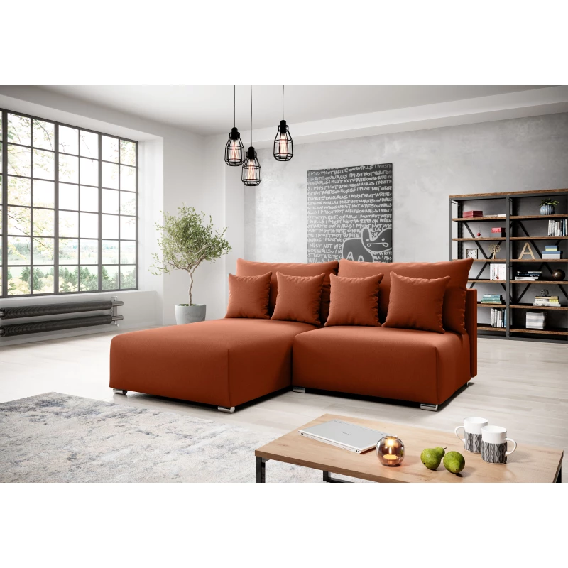 Malá sedací souprava ROSIANA - cihlová, levý roh