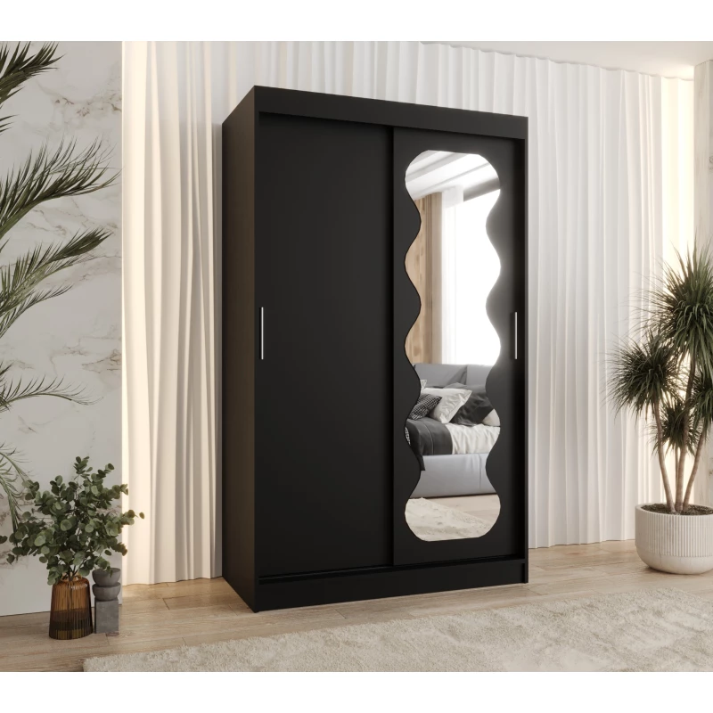 Šatní skříň 120 cm ROZANA - černá