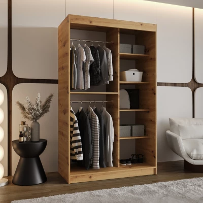 Šatní skříň 120 cm ROZANA - dub artisan