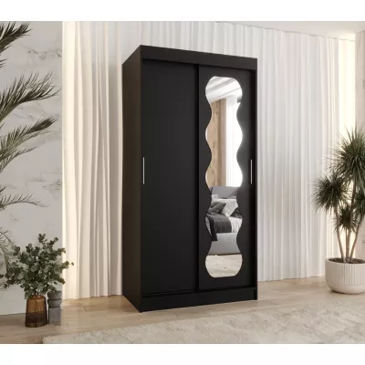 Šatní skříň 100 cm ROZANA - černá