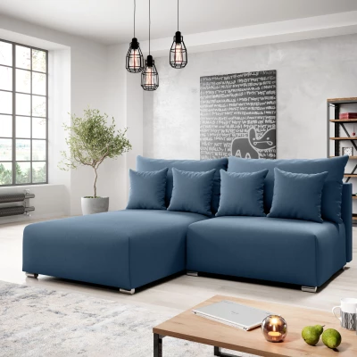 Malá sedací souprava ROSIANA - modrá, levý roh