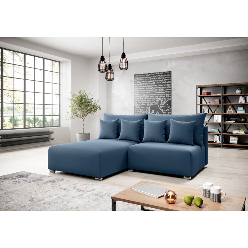 Malá sedací souprava ROSIANA - modrá, levý roh