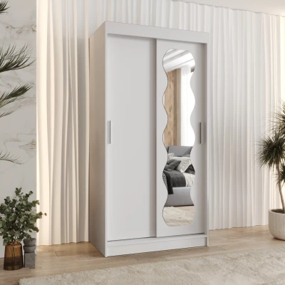 Šatní skříň 100 cm ROZANA - bílá