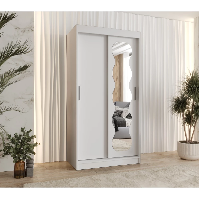 Šatní skříň 100 cm ROZANA - bílá