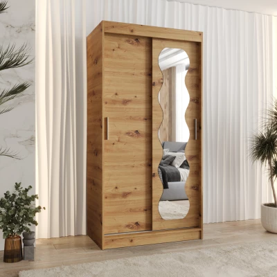 Šatní skříň 100 cm ROZANA - dub artisan