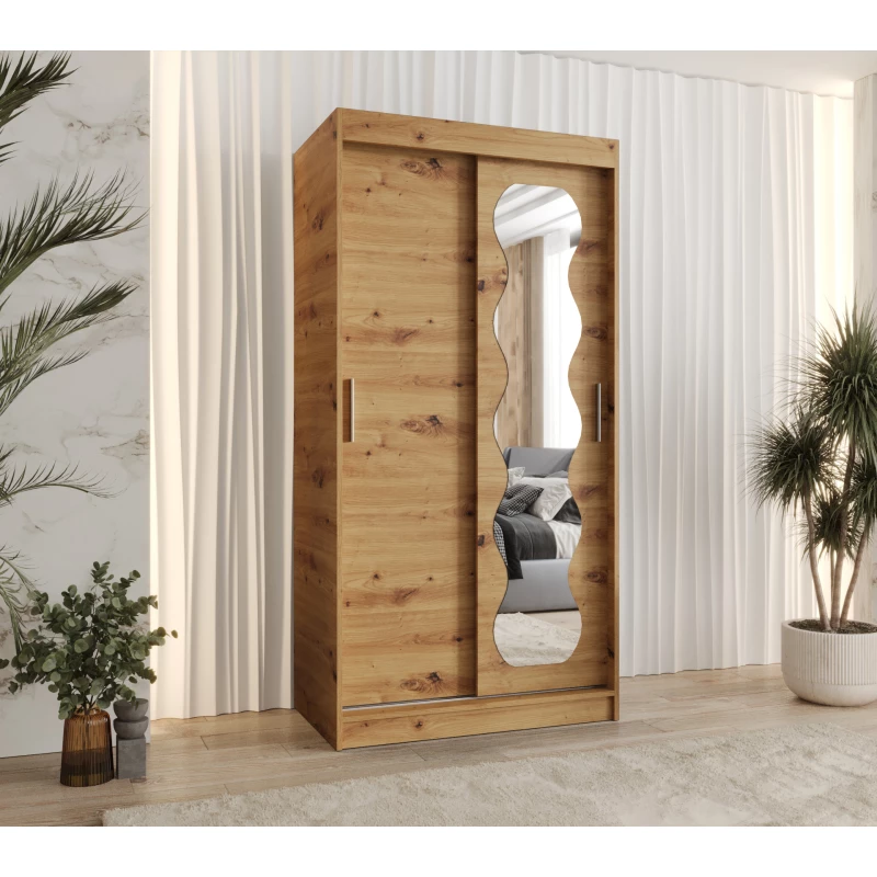 Šatní skříň 100 cm ROZANA - dub artisan