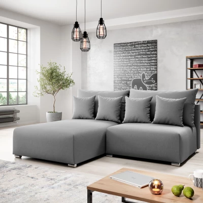 Malá sedací souprava ROSIANA - šedá, levý roh