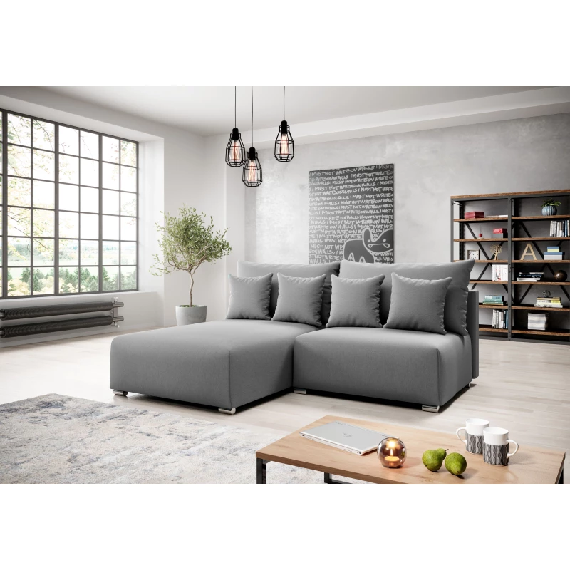 Malá sedací souprava ROSIANA - šedá, levý roh