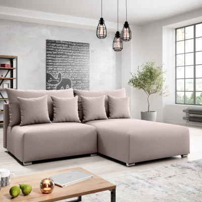 Malá sedací souprava ROSIANA - pudrově růžová, pravý roh