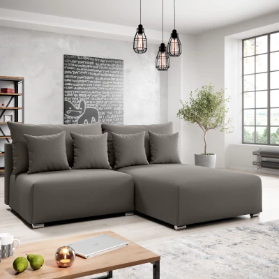 Malá sedací souprava ROSIANA - tmavě šedá, pravý roh