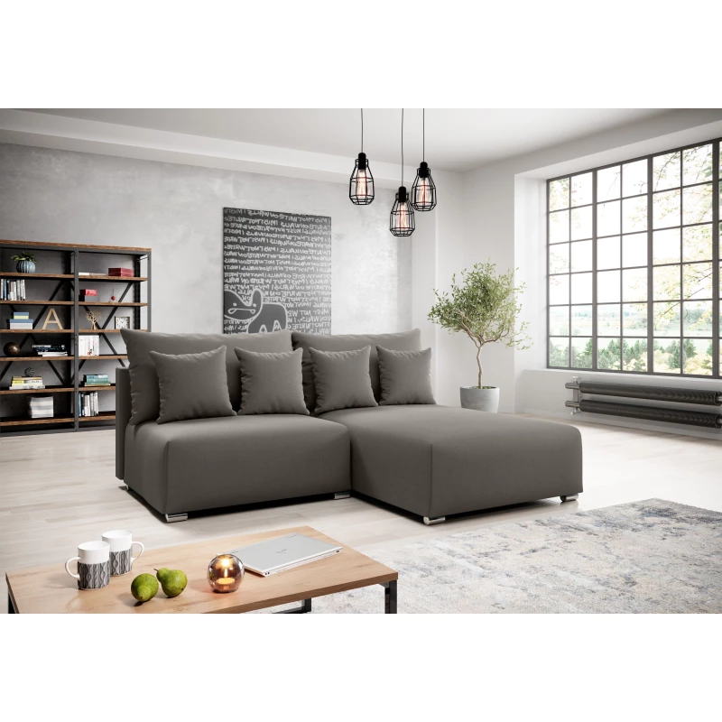 Malá sedací souprava ROSIANA - tmavě šedá, pravý roh