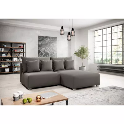 Malá sedací souprava ROSIANA - tmavě šedá, pravý roh