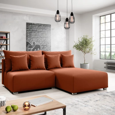 Malá sedací souprava ROSIANA - cihlová, pravý roh