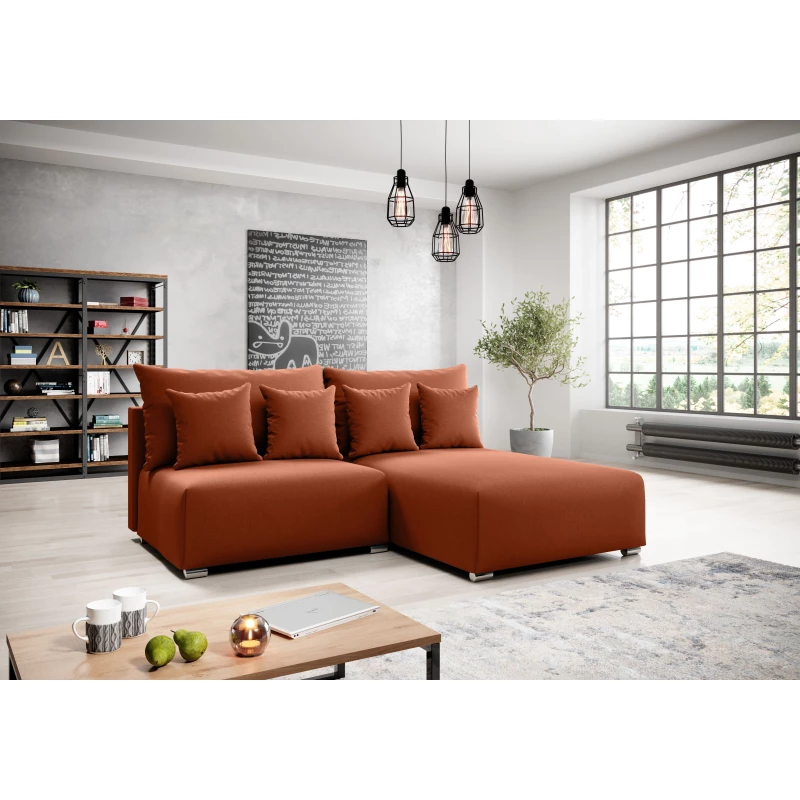 Malá sedací souprava ROSIANA - cihlová, pravý roh