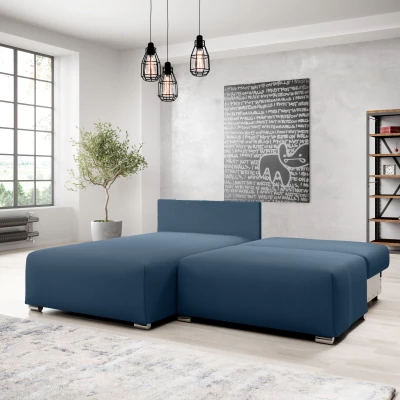 Malá sedací souprava ROSIANA - modrá, pravý roh