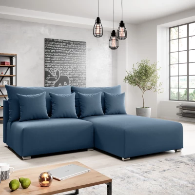 Malá sedací souprava ROSIANA - modrá, pravý roh