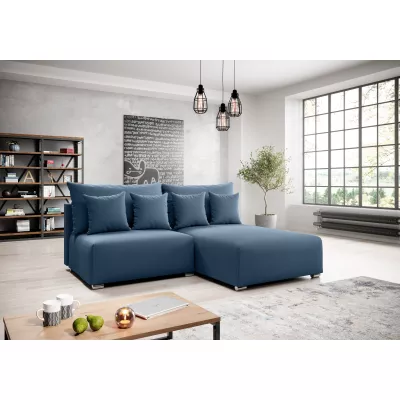 Malá sedací souprava ROSIANA - modrá, pravý roh