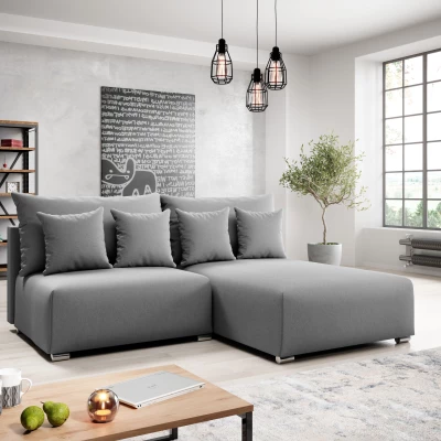 Malá sedací souprava ROSIANA - šedá, pravý roh