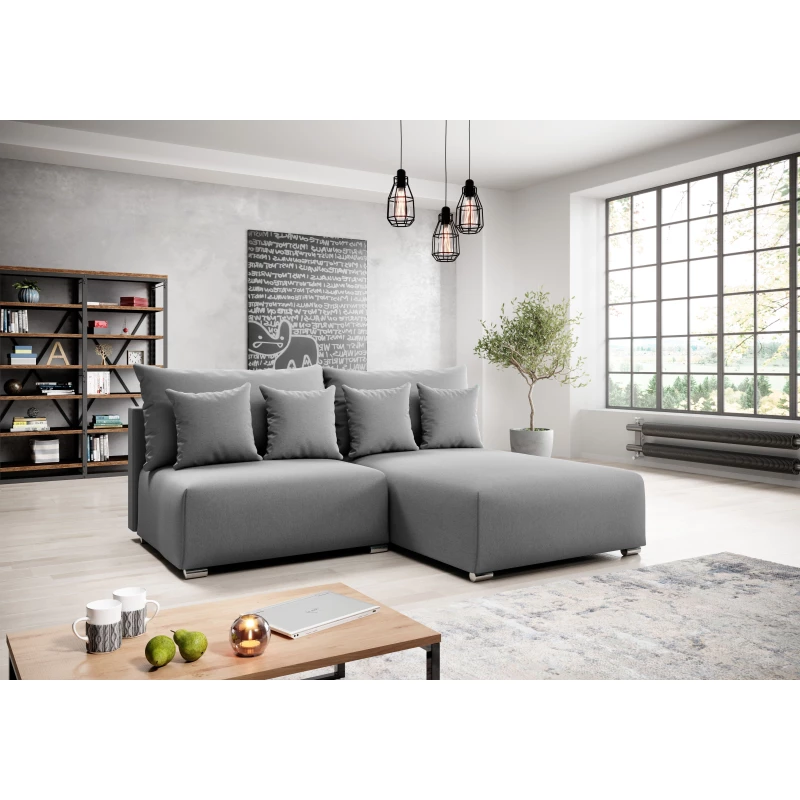 Malá sedací souprava ROSIANA - šedá, pravý roh