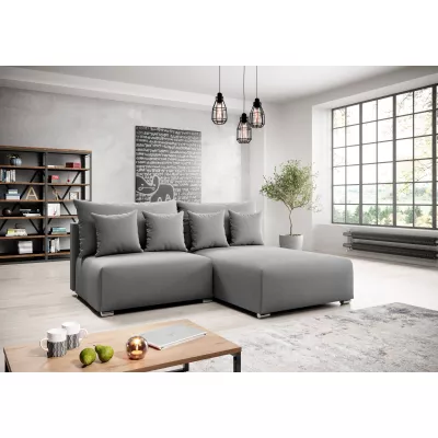 Malá sedací souprava ROSIANA - šedá, pravý roh