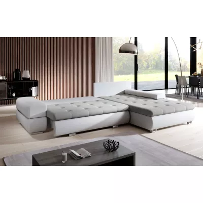 Sedací souprava s úložným prostorem EDERA - bílá / světle hnědá