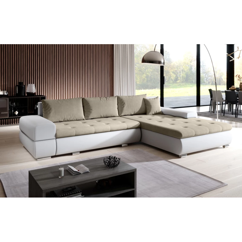 Sedací souprava s úložným prostorem EDERA - bílá / béžová