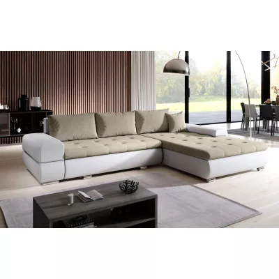 Sedací souprava s úložným prostorem EDERA - bílá / béžová