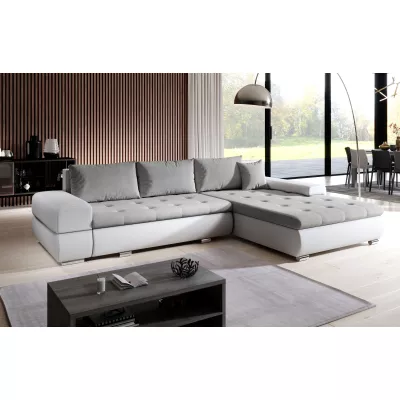 Sedací souprava s úložným prostorem EDERA - bílá / popelavá