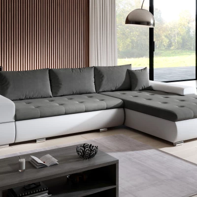 Sedací souprava s úložným prostorem EDERA - bílá / šedá