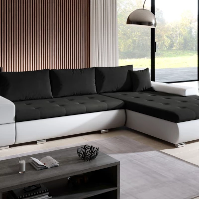 Sedací souprava s úložným prostorem EDERA - bílá / černá