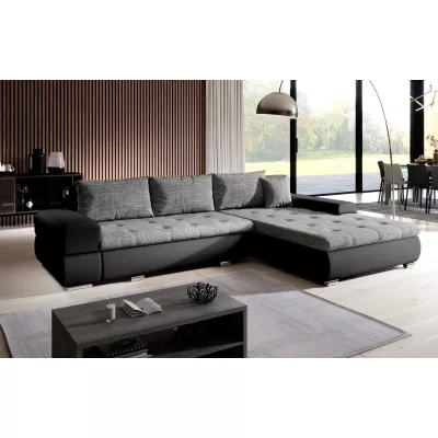 Sedací souprava s úložným prostorem EDERA - černá / světle šedá