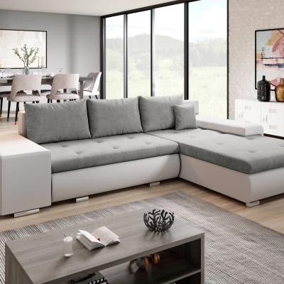 Sedací souprava s taburety EDERA MINI - bílá / světle šedá