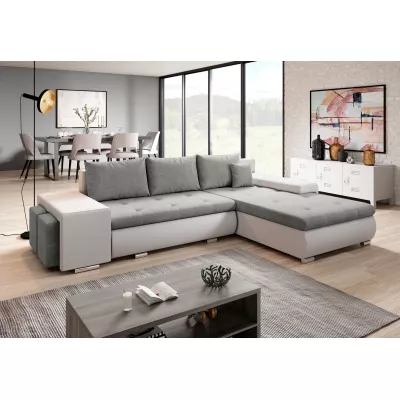 Sedací souprava s taburety EDERA MINI - bílá / světle šedá