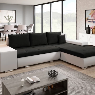 Sedací souprava s taburety EDERA MINI - bílá / černá