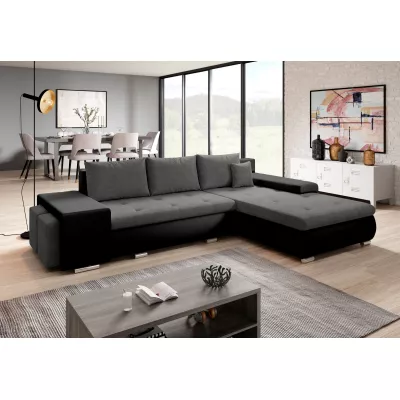 Sedací souprava s taburety EDERA MINI - černá / tmavě šedá