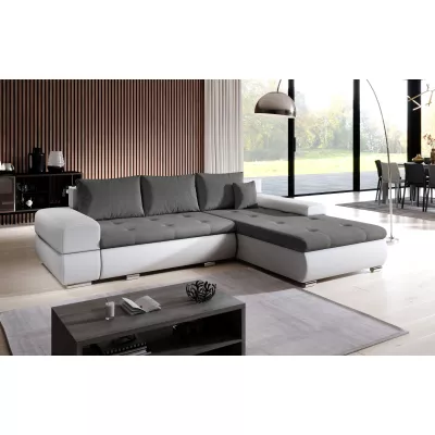 Rohová sedací souprava EDERA MINI - bílá / tmavě šedá