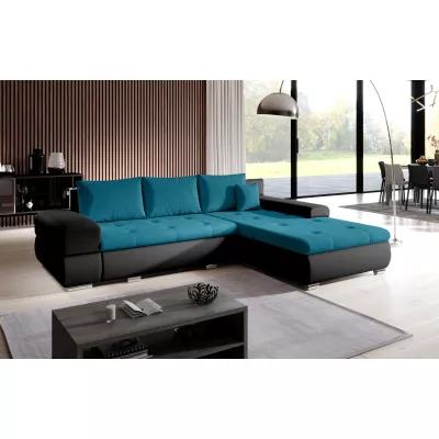 Rohová sedací souprava EDERA MINI - černá / modrá