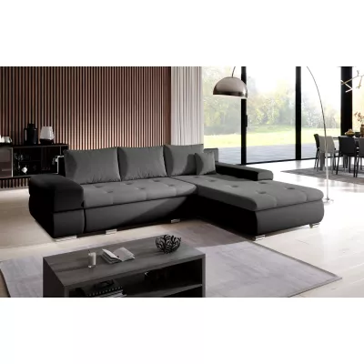 Rohová sedací souprava EDERA MINI - černá / tmavě šedá