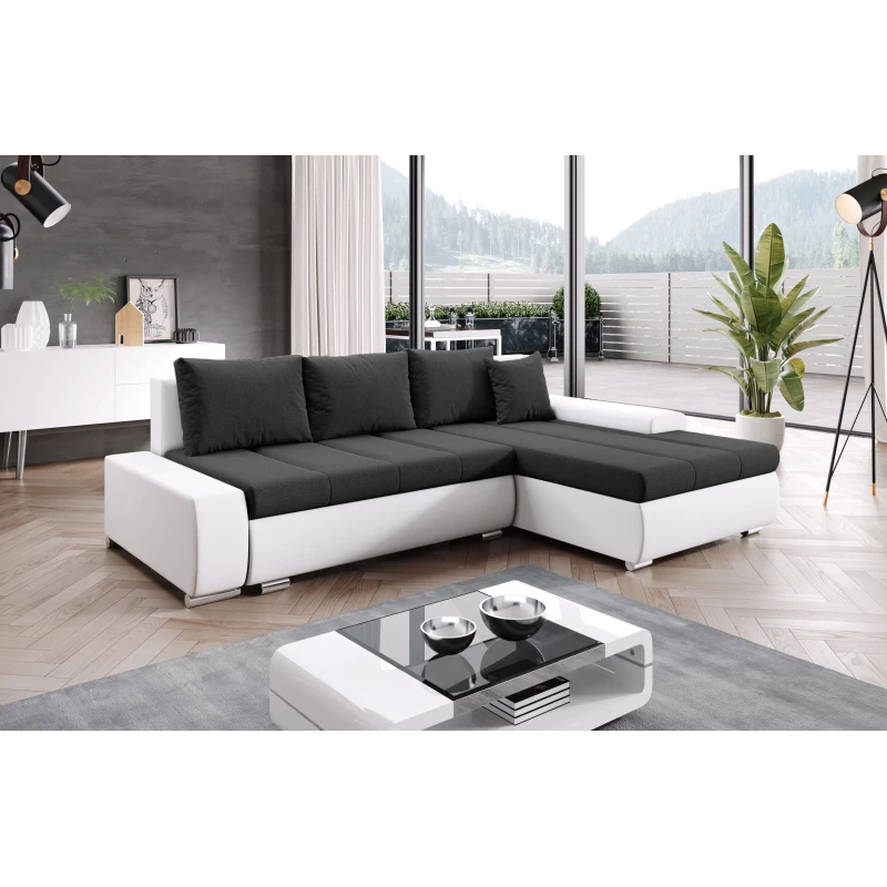 Sedací souprava s úložným prostorem CANDIDA - bílá / antracit