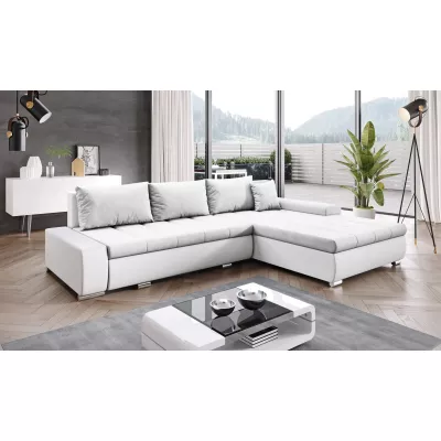 Rohová rozkládací sedačka CARLINA - bílá