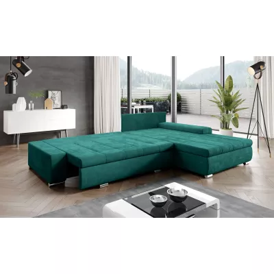 Rohová rozkládací sedačka CARLINA - šedá