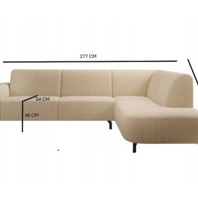 Elegantní sedací souprava ZAVAHA - béžová, levý roh