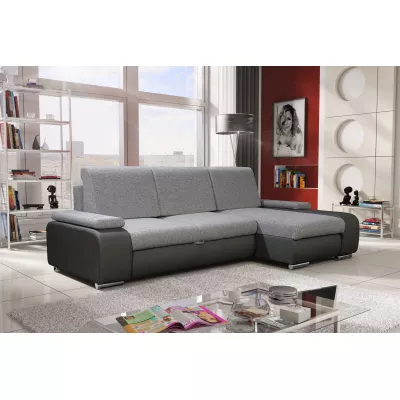 Sedací souprava s úložným prostorem XAVERA - tmavě šedá / světle šedá