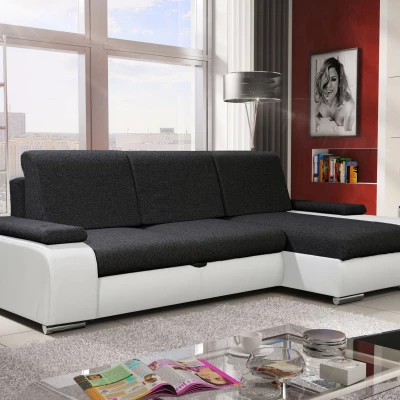 Sedací souprava s úložným prostorem XAVERA - bílá / antracit